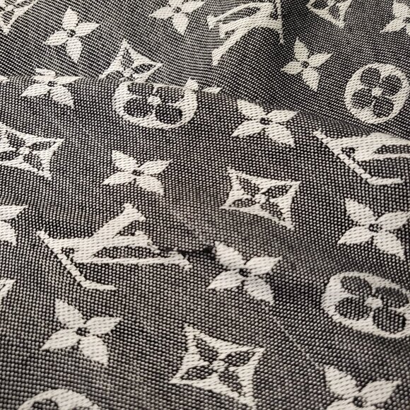 Louis Vuitton Silk Wool Monogram Denim Shawl Black - Picture 5 of 8